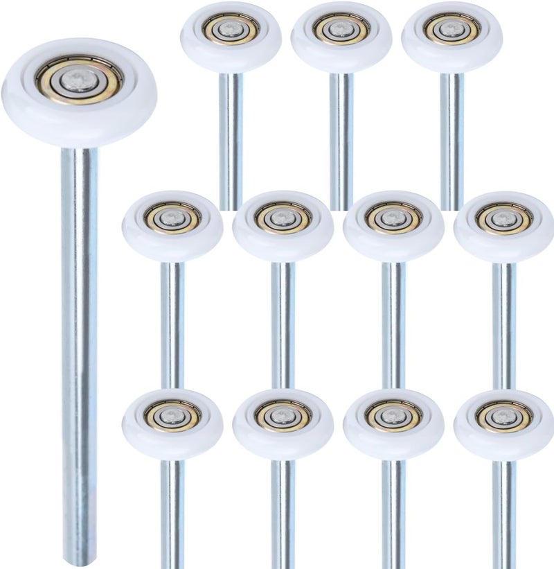 Mindoub 12 Pack 9" Stem 2" 13 Ball Nylon Commercial Grade Garage Door Roller, Quiet/Durable and High Load, Use 6200ZZ Double Seals Precision Bearings - Image 1